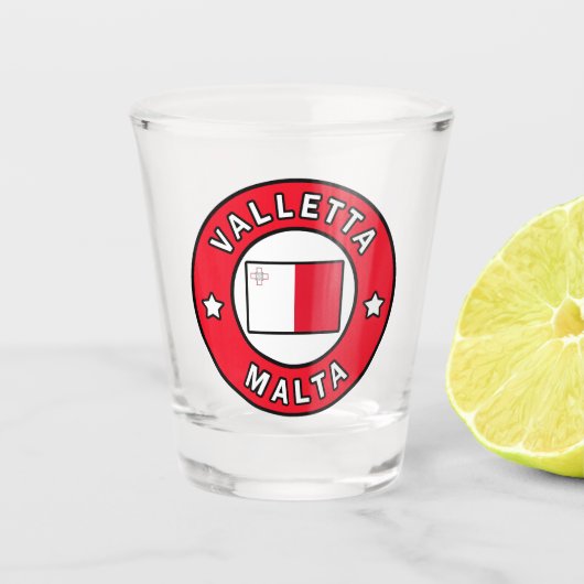 Valletta Malta Shot Glas (Voorkant)