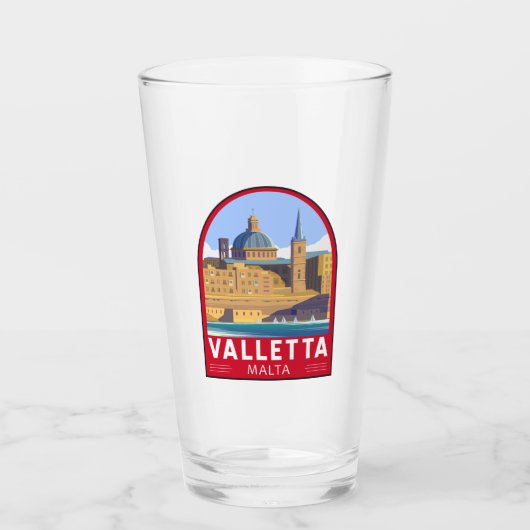 Valletta Malta Travel Art Glas (Voorkant)