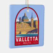 Valletta Malta Travel  Art Keramisch Ornament (Rechts)