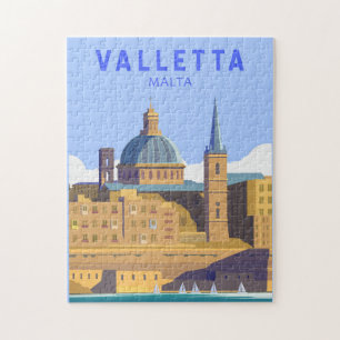 Valletta Malta Travel Art Legpuzzel