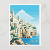 Valletta Malta Travel  illustratie Briefkaart (Voorkant)