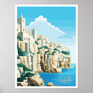 Valletta Malta Travel illustratie Poster
