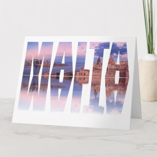 Valletta, oude stad en haven Malta Kaart (Voorkant)