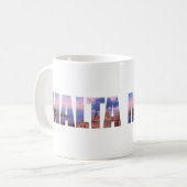 Valletta, oude stad en haven Malta Koffiemok (Voorkant links)