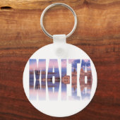 Valletta, oude stad en haven Malta, reflectie over Sleutelhanger (Voorkant)