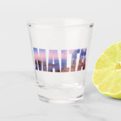 Valletta, oude stad en haven Malta Shot Glas (Voorkant)