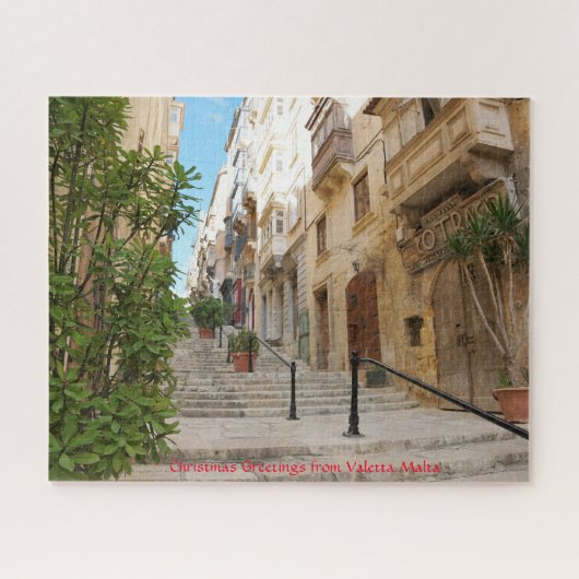 Valletta Straatbeeld Malta. Legpuzzel (Horizontaal)