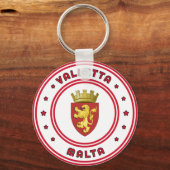 Valletta-wapenschild, Malta Sleutelhanger (Voorkant)