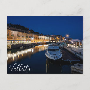 Valletta waterfront district met kleine haven briefkaart