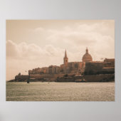 Valletta's Golden Harbor View Poster (Voorkant)