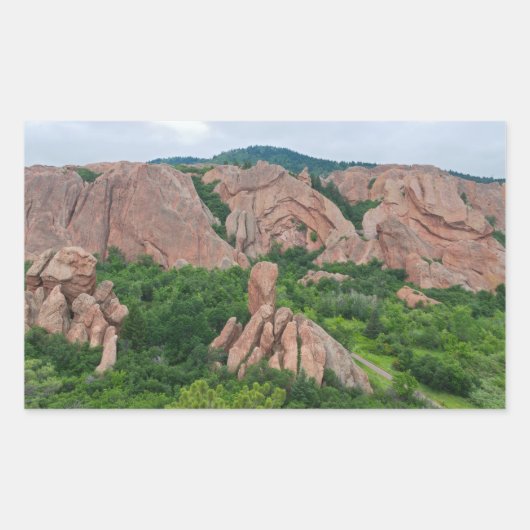 Valley and Rock Formations in Roxborough Rechthoekige Sticker (Voorkant)