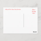 Valley Fire State Park, Nevada Carte postale (Dos)