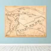 Valley Forge Encampment Map (Dec. 1777-juni 1778) Canvas Afdruk (Insitu (Houten vloer))