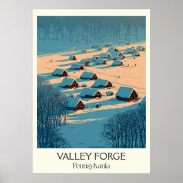 Valley Forge Pennsylvania winterkamp kunst Poster