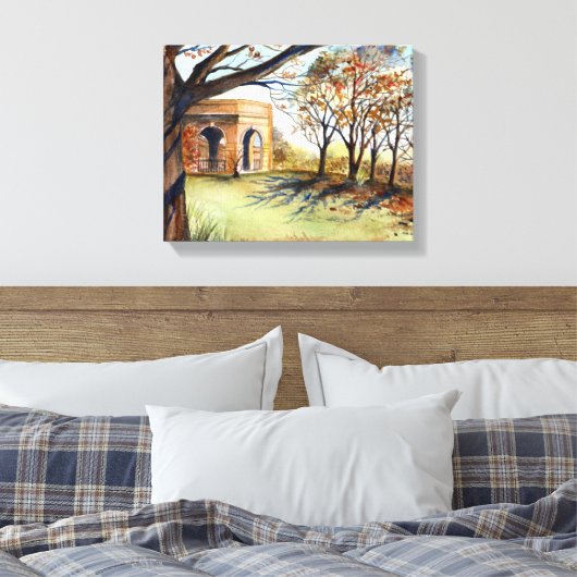 Valley Garden Harrogate van Farida Greenfield Canvas Afdruk (Insitu (Slaapkamer))