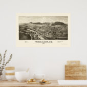 Valley Herfsten, NY Panoramic Map - 1887 Poster (Keuken)