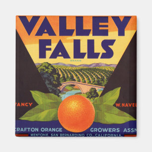 Valley Herfsten Oranje Crate Label Magneet