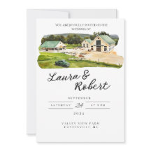 Valley Hill Boerderij Massachusetts Waterverf Uitn