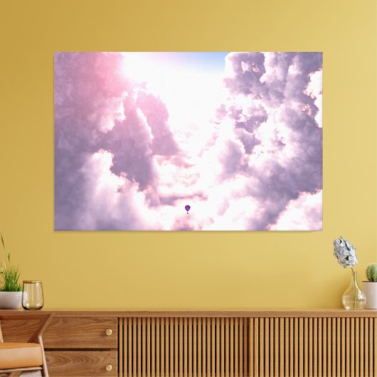 Valley in Clouds Canvas Print (Insitu (Woonkamer))