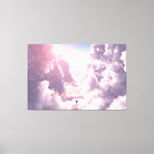 Valley in Clouds Canvas Print (Voorkant)