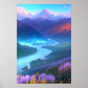 Valley of Blue Mist Poster