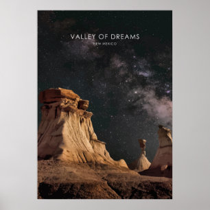 Valley of Dreams, New Mexico Travel Illustrator Poster