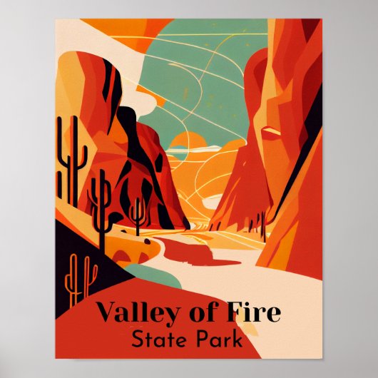 Valley of Fire Hedendaagse reizen Poster (Voorkant)