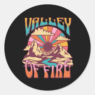 Valley of Fire Nevada Natuur Wandelbergen Buiten Ronde Sticker