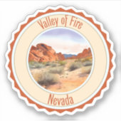 Valley of Fire, Nevada Sticker (Voorkant)
