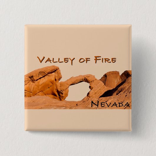 Valley of Fire Nevada USA Vierkante Button 5,1 Cm (Voorkant)