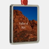 Valley of Fire Snowflake Metalen Ornament (Rechts)