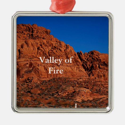 Valley of Fire Snowflake Metalen Ornament (Voorkant)