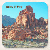 Valley of Fire State Park Vierkante Kartonnen Onderzetter (Voorkant)