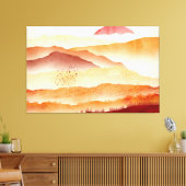 Valley of red mountains canvas afdruk (Insitu (Woonkamer))
