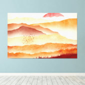 Valley of red mountains canvas afdruk (Insitu (Houten vloer))