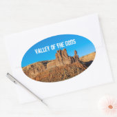 Valley of the Gods Blue Skies Butte Ovale Sticker (Envelop)