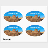 Valley of the Gods Blue Skies Butte Ovale Sticker (Vel)