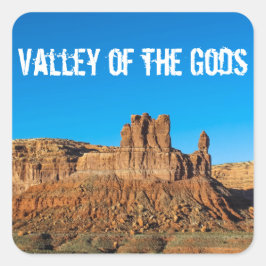 Valley of the Gods Blue Skies Butte Vierkante Sticker