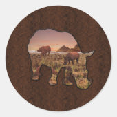 Valley of the Rhinoceros Ronde Sticker (Voorkant)