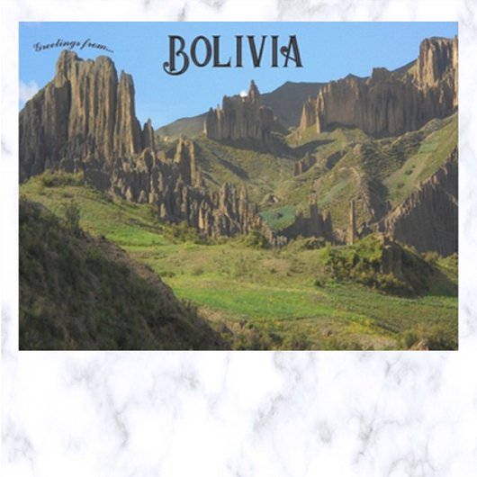 Valley of the Souls Bolivia-Briefkaart Briefkaart