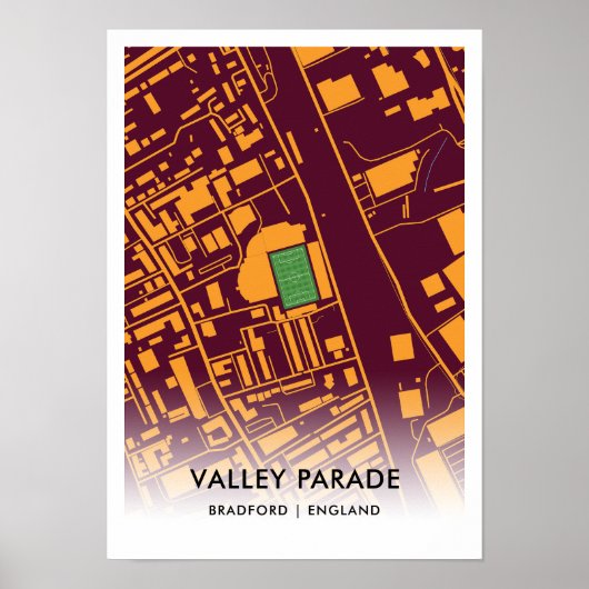 Valley Parade Poster - thuisbasis van Bradford Cit (Voorkant)