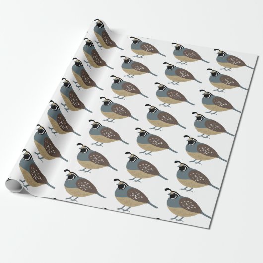 Valley Quail Cadeaupapier (Uitgerold)