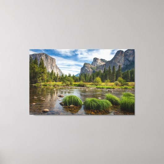Valley Uitzicht in het Nationaal Park Yosemite Canvas Afdruk (Voorkant)