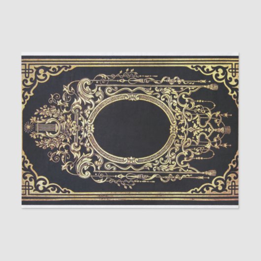 Valln  Gold Lijst (ideaal voor een monogram!) Tissuepapier (Voorkant)