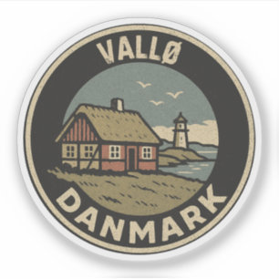 Vallø, Denemarken Danmark Sticker