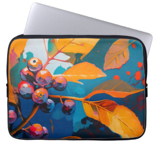 Vallooienolie geschilderd. Abstract herfstblad Laptop Sleeve