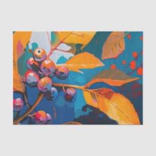 Vallooienolie geschilderd. Abstract herfstblad Tissuepapier