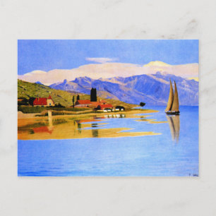 Vallotton - De haven van Pully, kunstschilderij Briefkaart