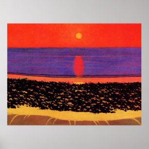 Vallotton - naar een lagere zon met Villerville Poster