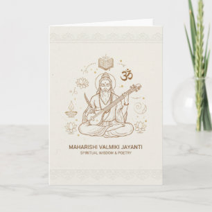 Valmiki jayanti feestkaart kaart